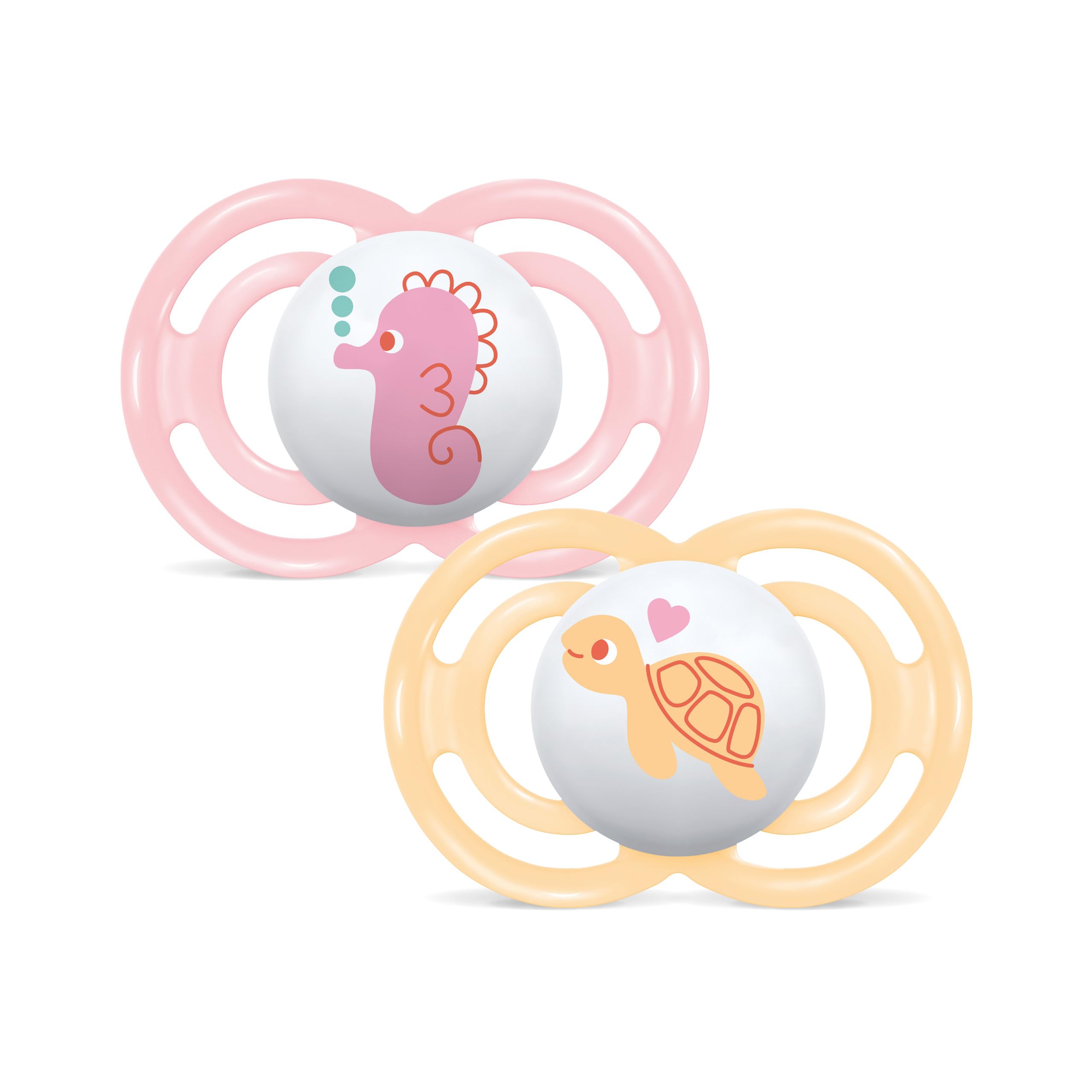 MAM Perfect Confezione Doppia Succhietto 16+ Mesi (Set da 2), Ciuccio MAM 16 36 mesi silicone per un sano sviluppo orale, Kit da 2 accessori neonato con porta ciuccio sterilizzatore, Rosa/Giallo