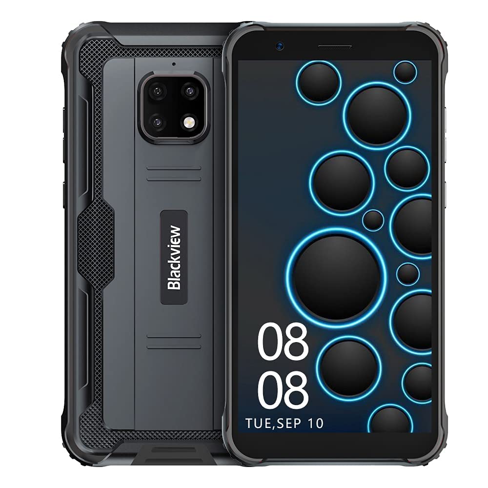 Rugged Smartphone Blackview BV4900 (2021) 4G LTE Dual SIM Waterproof Mobile Phone, Android 10 Shockproof IP68 IP69K Tough Phone with 5.7inch Screen, 5580mAh Battery,3GB+32GB, Triple Camera, NFC-Black