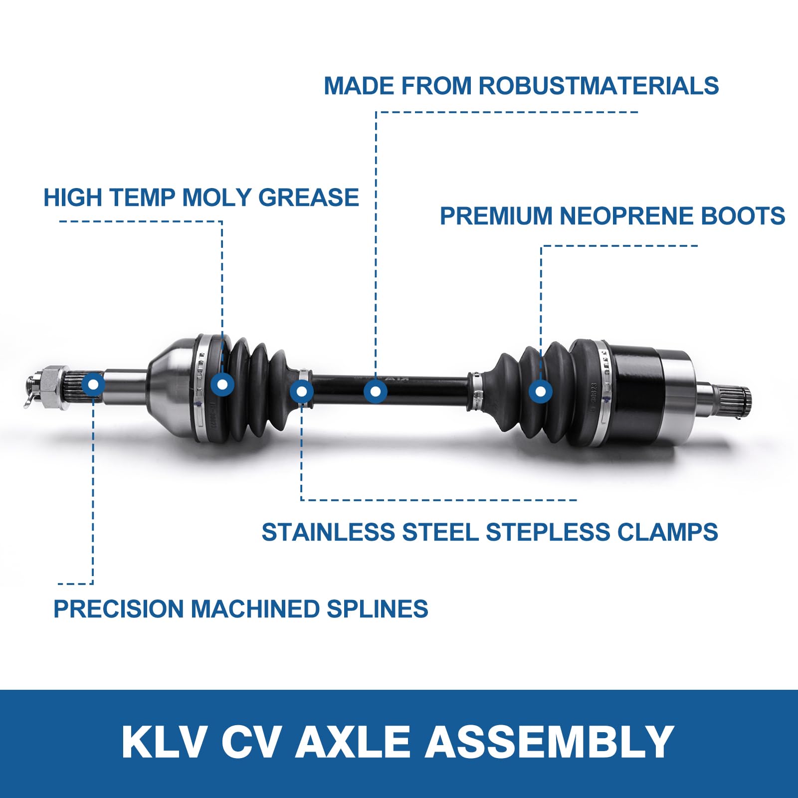 Amazon.com: KLV Rear CV Axle Drive Shaft Assembly Compatible with