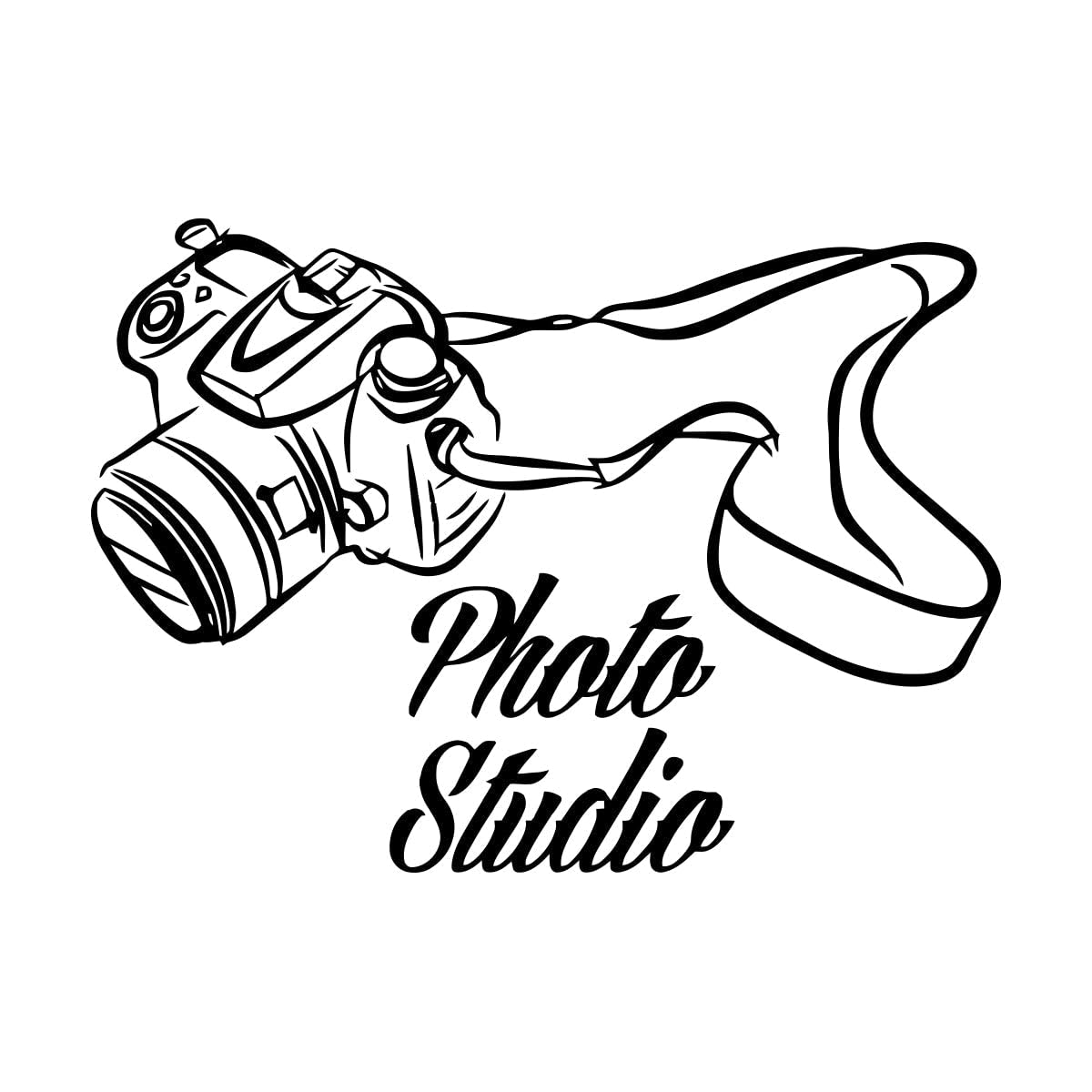 Photography Photo Studio Sign Logo Wall Sticker Vinyl Interior Business Room Office Decor Camera Decals Window Wallpaper Small - 42x58cm — image 1