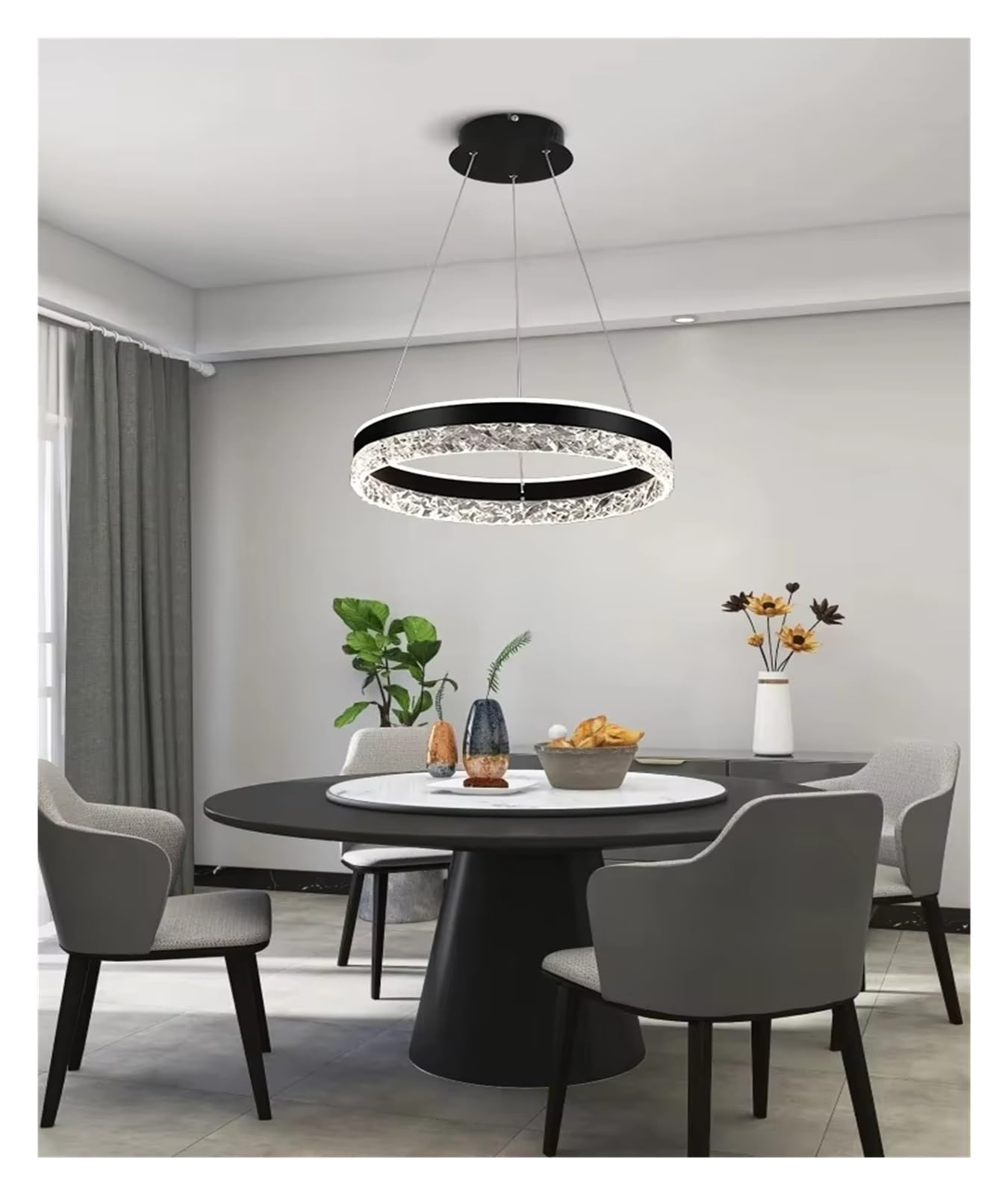 ASerZenith Kitchen Living Room Decorate Hanging Lamp Creative Led Ceiling Chandeliers Nordic Dining Study Room Bedroom Bedside Light,Onecolor-Remote Dimmable