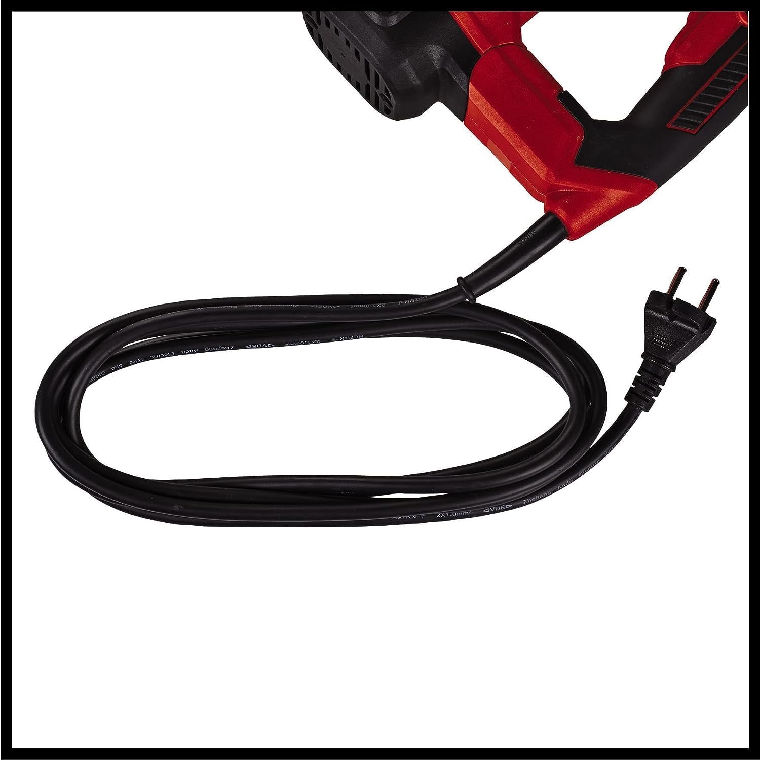 Einhell Abbruchhammer TE-DH 5 (5 J, SDS-plus-Werkzeugaufnahme, schwingungsgedämpfter Handgriff, flexibel einstellbarer Zusatzhandgriff, inkl. E-Box) Rot/Schwarz