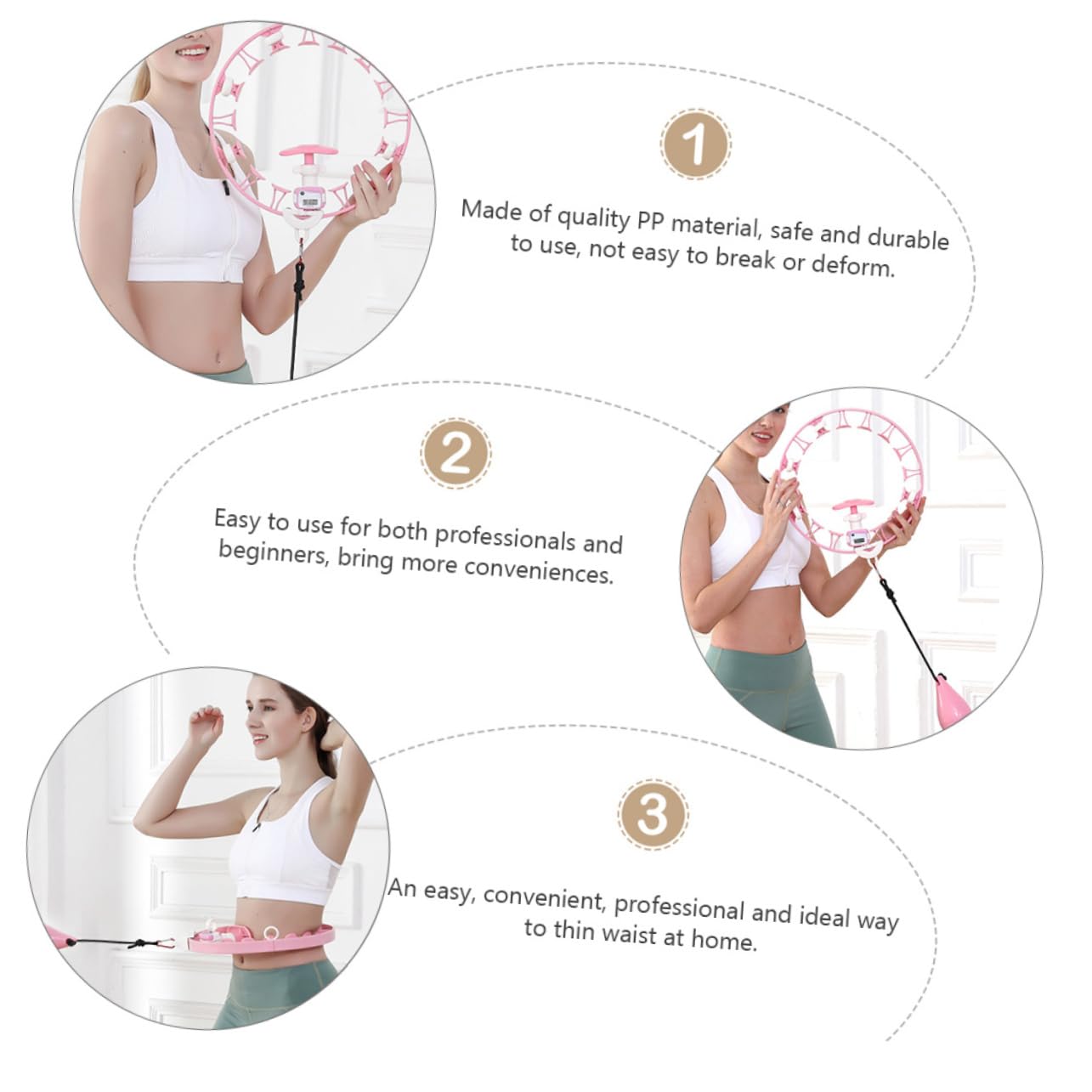 BESPORTBLE Intelligent for Exercise Thin Waist Workout with Massage Lightweight and Portable Design for Fitness Routine