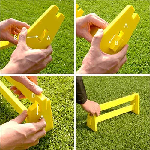 CAIKEI Agility Hurdles 6\" Height Speed Hurdles Training Hurdles for Kids,Children, Perfect for Soccer, Football, or Plyometric Training - Lightweight and Super Soft,Pack of 5