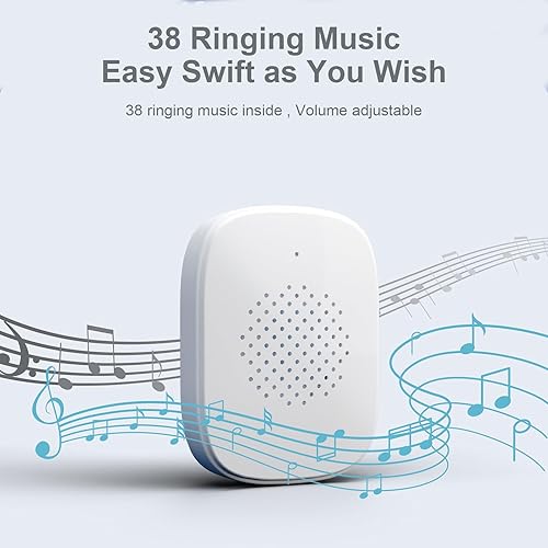 Miniatura 6 de Timbre inalámbrico inteligente, timbre de video remoto, timbre visual HD inteligente con visión nocturna clara, audio de 2 vías, notificaciones