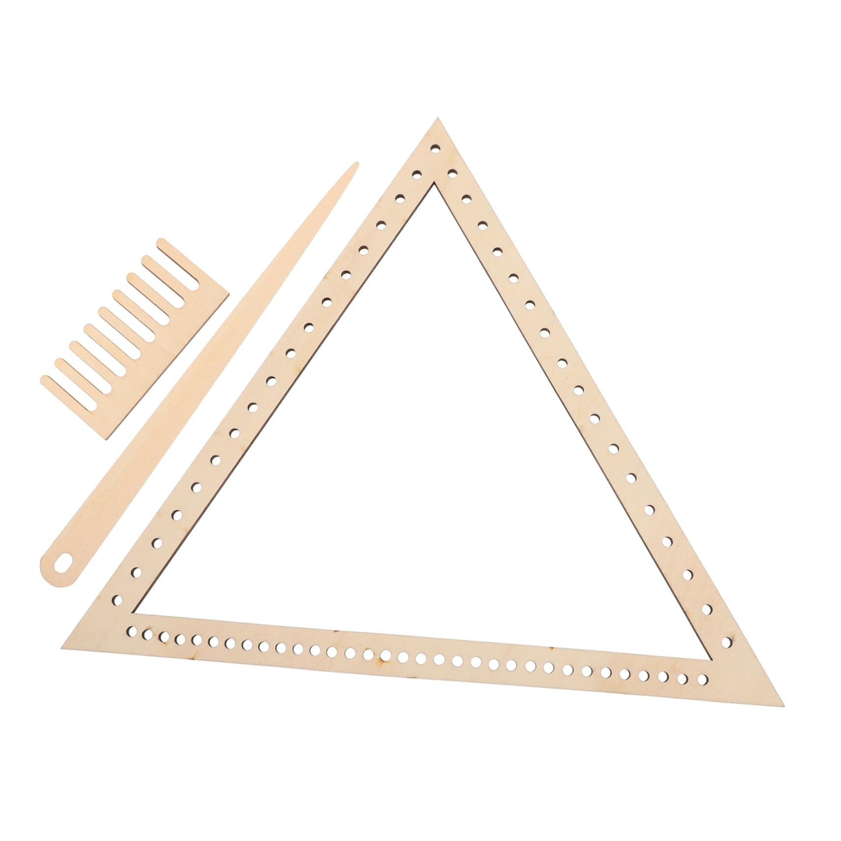 VILLCASE 3pcs Hand Weaving Loom Set Craft Weaving Tools for Boys and Girls Weave Loom Yarn Wood Material Compact Portable
