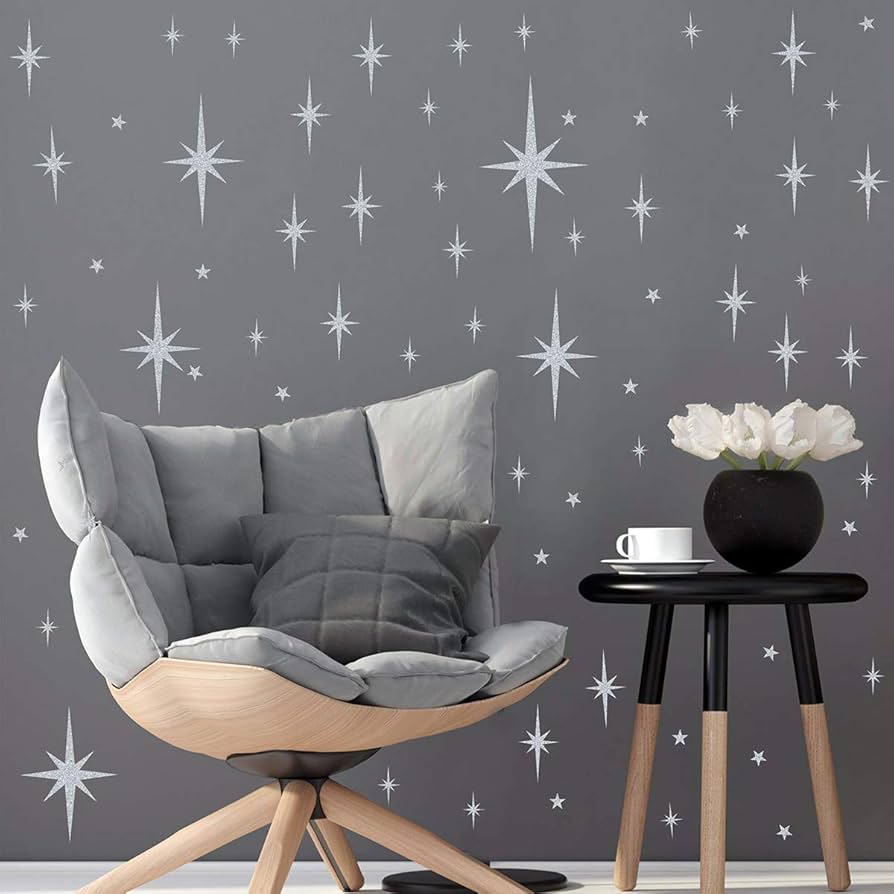 Retro Star Wall Decals Gold Star Wall Decor Removable Golden Acrylic Mirror Wall Sticker Peel And Stick Starburst Wall Decor Sparkle Wall Decals For Living Room Nursery Kids Bedroom Ceiling Decoration