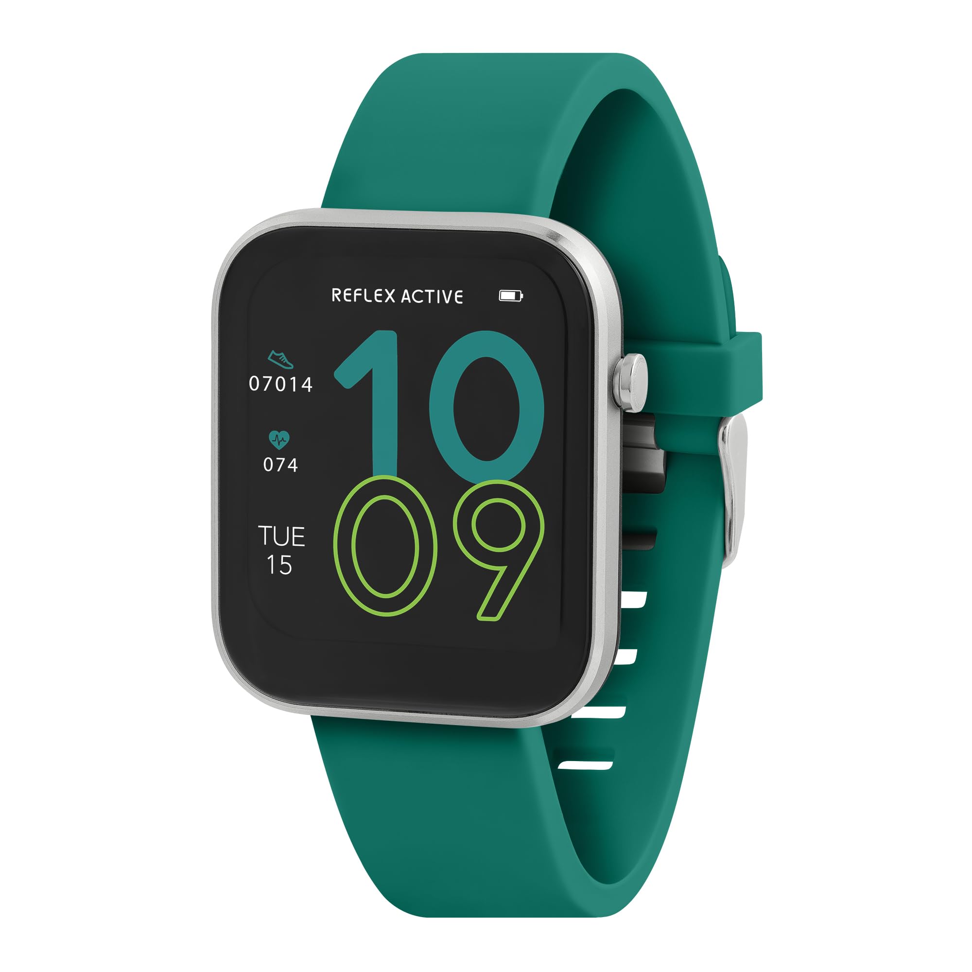 Reflex Active Series 12 Teal Green Strap Fitness Tracking Smart Watch