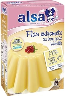 ALSA - Préparation Vanille pour des Entremets et Flans Gourmands - 192G - Réalisez des desserts onctueux et savoureux - Lot De 4 - Vendu Par Lot