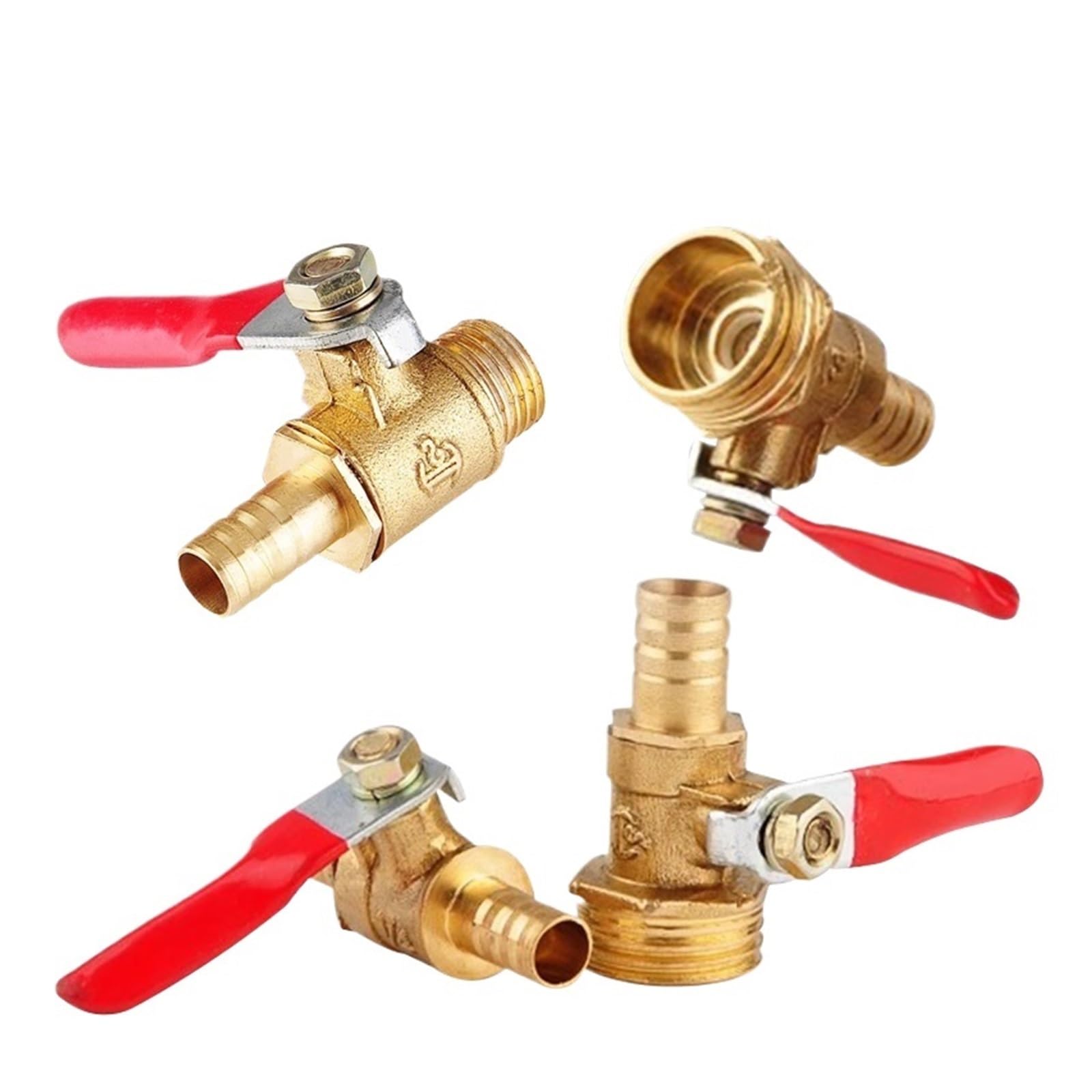 Złączka miedziana do rur 4-12 mm, 10 sztuk, gwint męski 1/8", 1/2", 1/4", adapter łącznika (rura 10 mm, 10 szt. - 1/4)