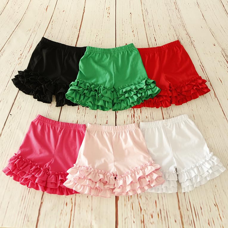 Baby Toddler Girls Ruffles Shorts Little Girls Bottoms Cotton Pants 3 Months-6T4