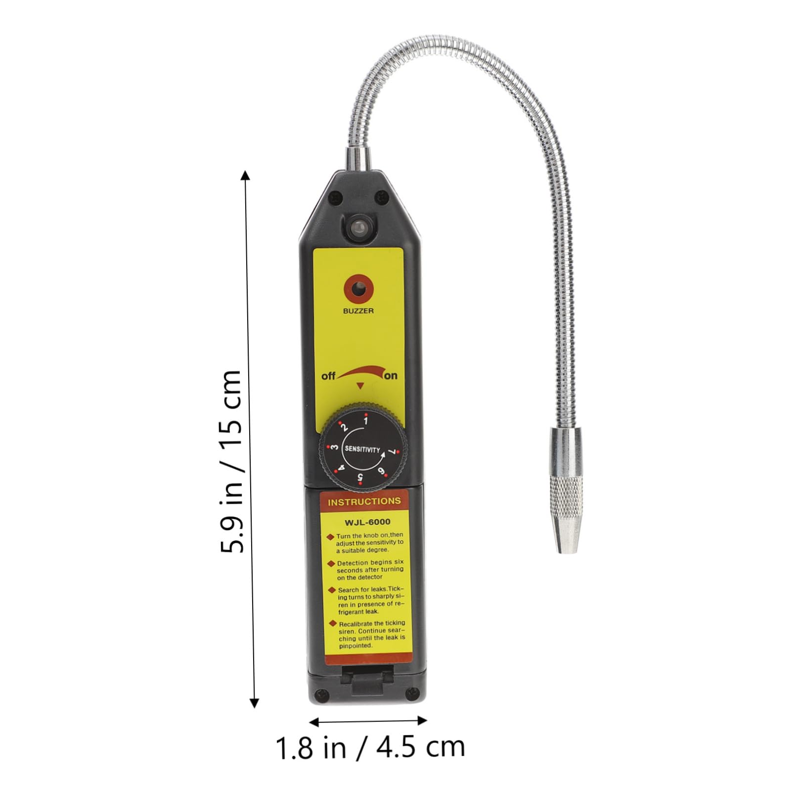 Rilevatore Gas Metano Wifi, Rilevatore di Perdite Refrigerante per Hvac, Sensibilità Regolabile, Sonda 20cm, Abs, Allarme Rapido per Casa