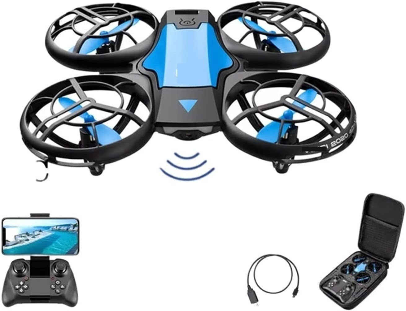 Drone 4K RC Drone 1080P WiFi FPV HD Camera Mini Drone Height Keeping Foldable Quadcopter Toy One Key Take Off/Landing (Color : 480P Camera 3battery)