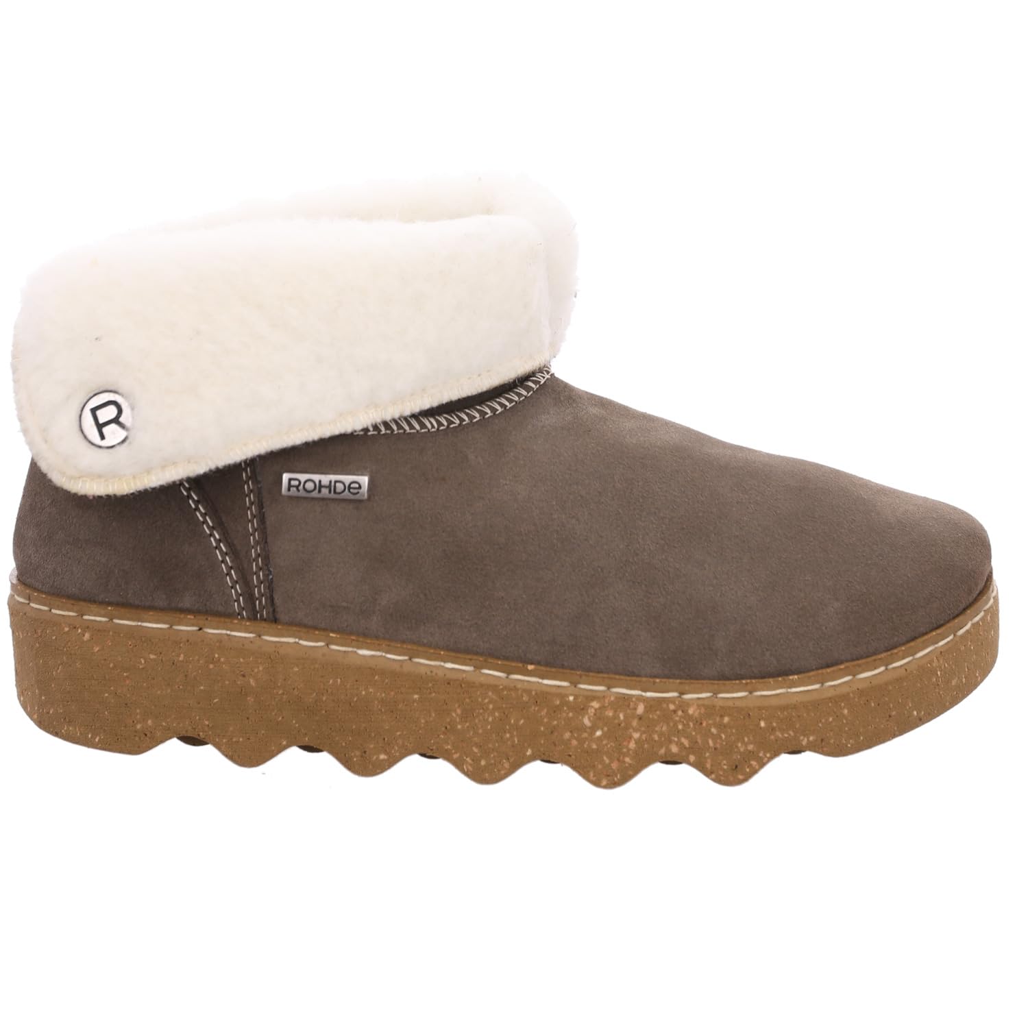 Rohde Zapatillas de casa de sintético Mujer Foggia 6128, Talla:41 EU, Color:Marrón