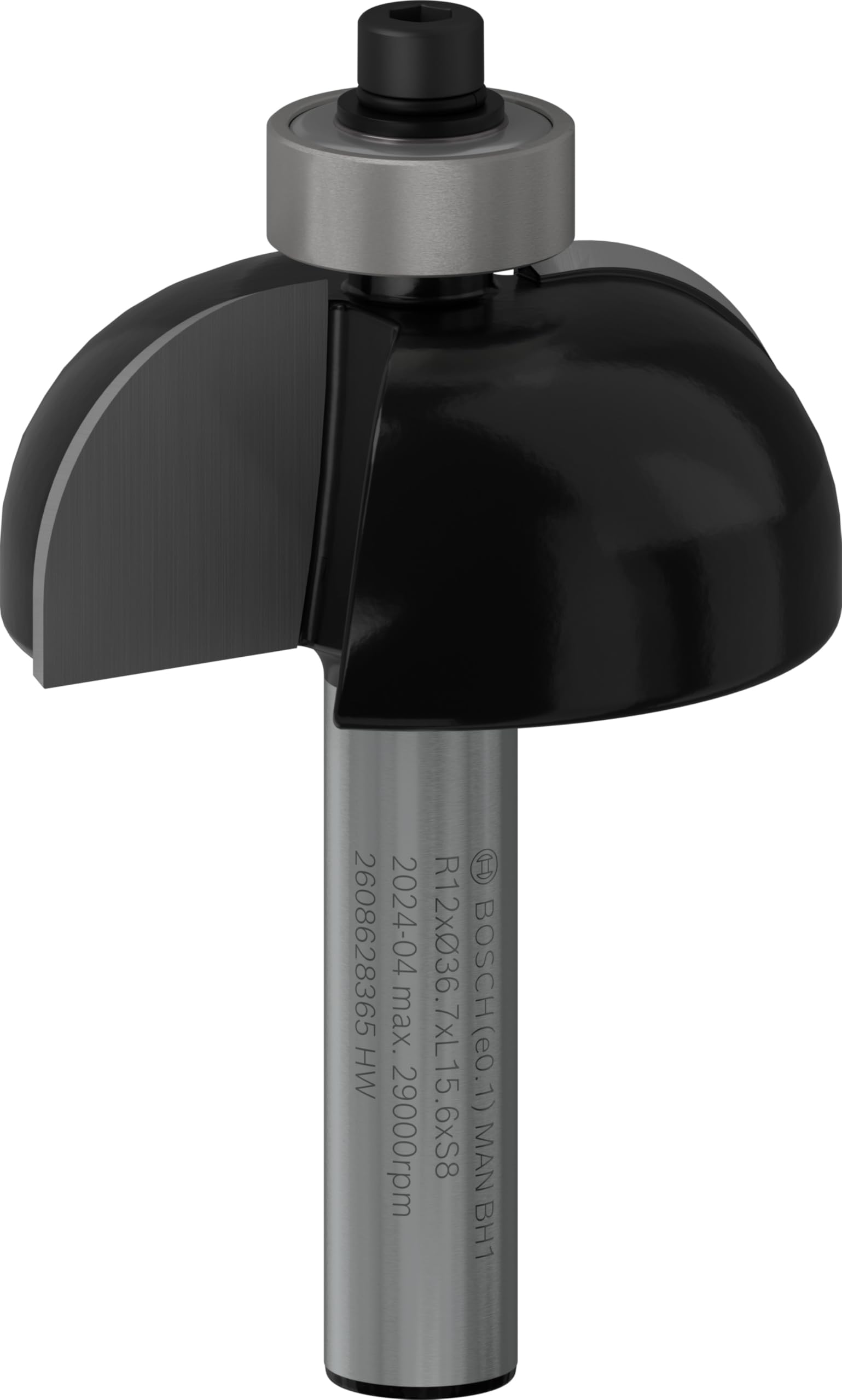 Bosch aksesuarı 2608628365 oyuklu freze Ç 8 mm, R1 12 mm, D 36,7 mm, U 16 mm, G 58 mm