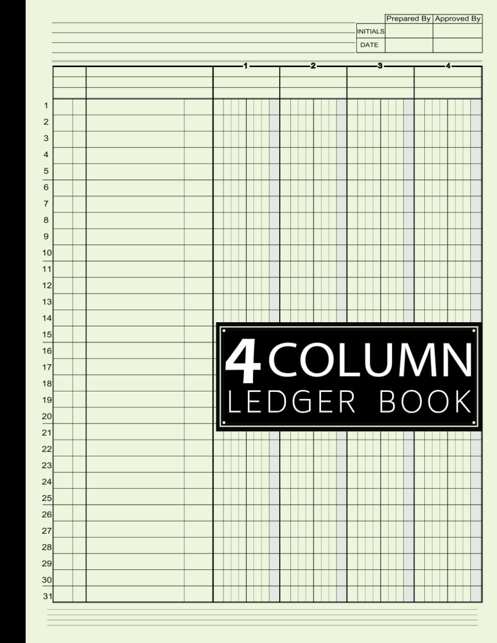 4 Column Ledger Book: Large Simple Four Column for Bookkeeping and Accounting | Log Book for Small Business and Personal Use