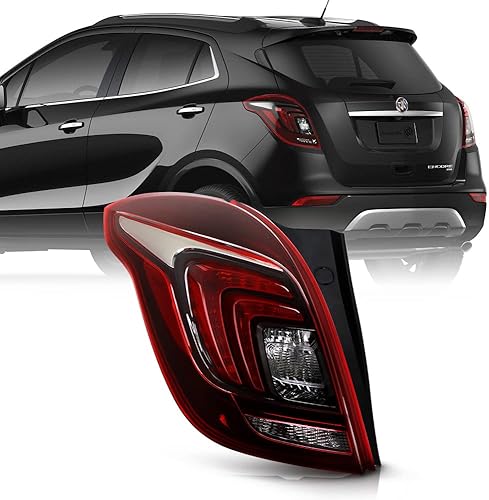 Miniatura 1 de ACANII - Para 2017-2022 Buick Encore Rojo Claro OE Estilo de Fábrica LED Luz Trasera Lámpara de Freno Reemplazo Lado Izquierdo del Conductor