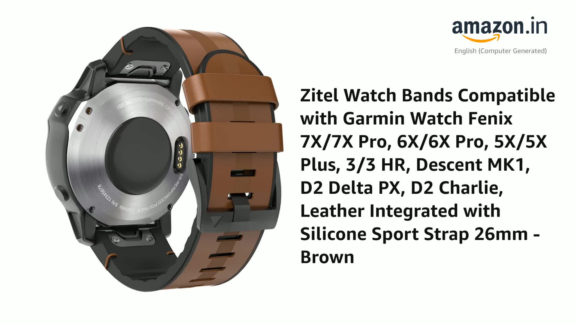 Zitel® Band Compatible with Garmin Fenix 8 AMOLED 51mm/8 Pro 51mm