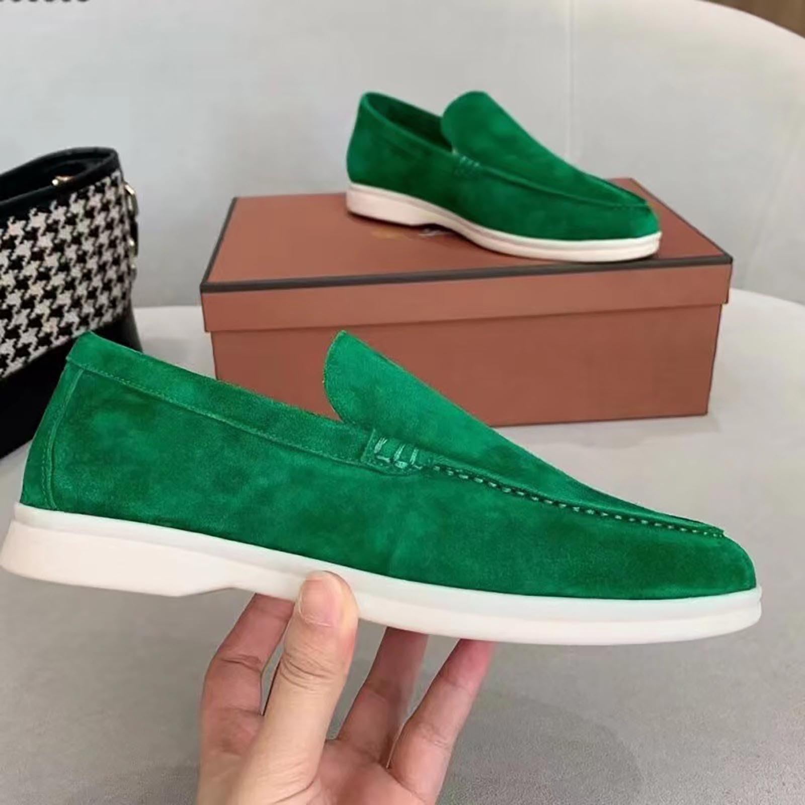 Loafer Scarpe estive da uomo, morbide mocassino, stile casual, leggere, comode, scarpe da passeggio, classiche per il pendolarismo quotidiano, l'ufficio e il fine settimana, indossate morbide