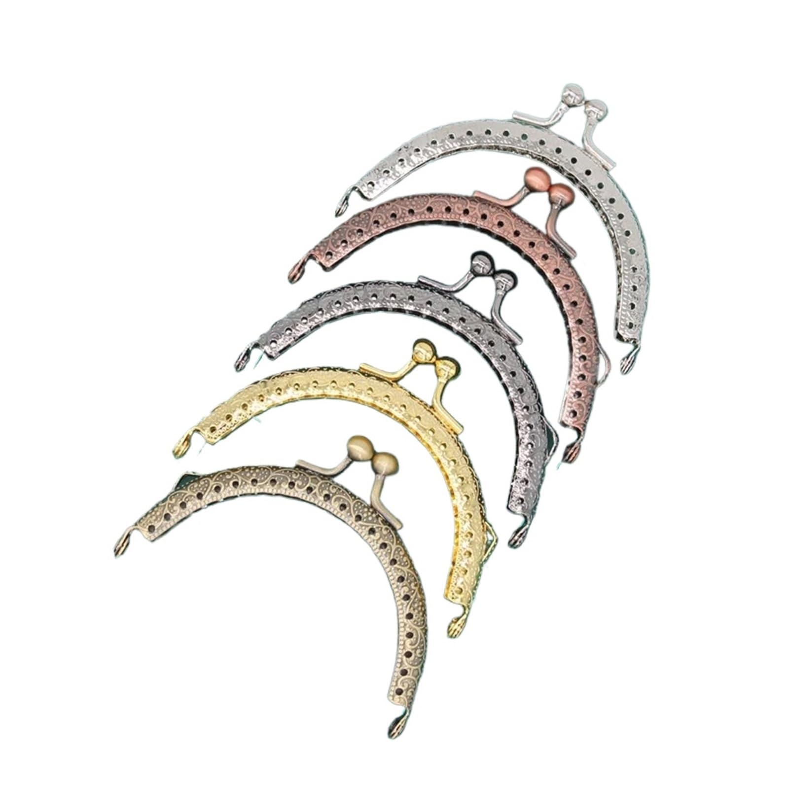 PVUVTNAHW 5pcs/lot 5 Color 8.5cm Metal Purse Frame Kiss Clasp Handle For Bag Sewing Craft Tailor Accessory(Mix color)