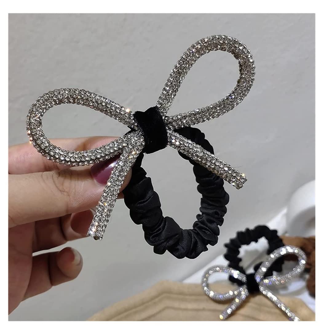 Scrunchies Haargummi 5pcs Bogen-Gummiband-eleganter Haar-Zusatz-Pferdeschwanz-Gummiband-Haar-Ring Zopfgummi Elastische
