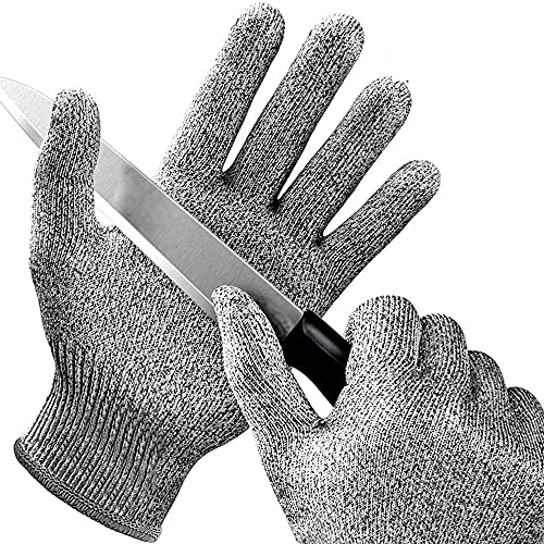 nicokin 1 Paar - Schnittschutzhandschuhe - Level 5 Schutz,Schnittfeste handschuhe,Küchenhandschuhe,Gartenhandschuhe,Maschinenwaschbar (M) Cover