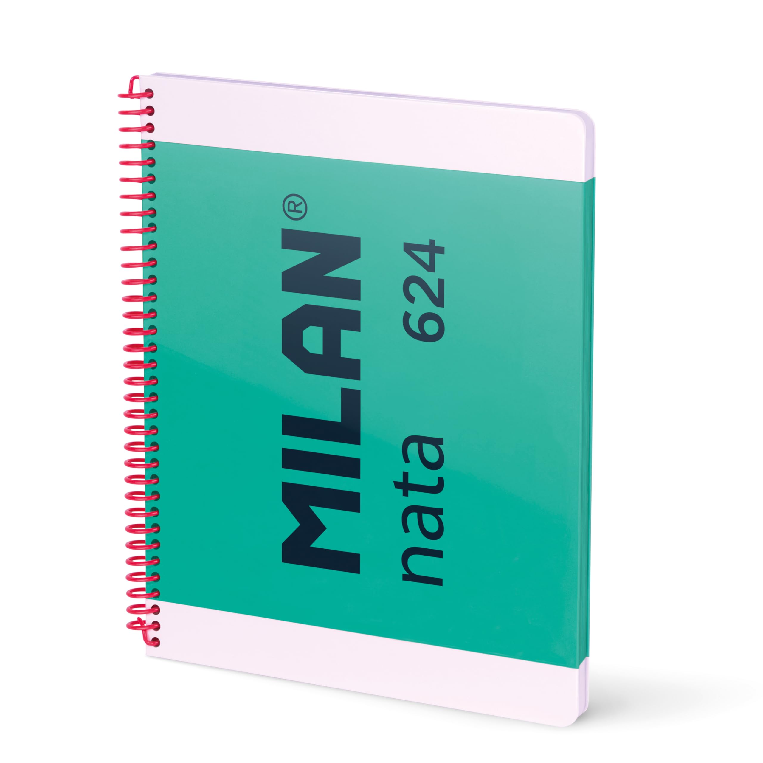 MILAN® Nata® 624 Since 1918 A4 Spiral Notebook with Hardcover 7mm Lined Paper 80 Sheets 95gsm Green