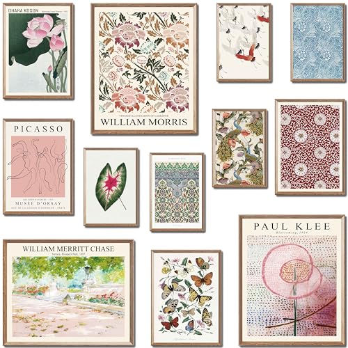 12pcs Vintage Flower Poster Set
