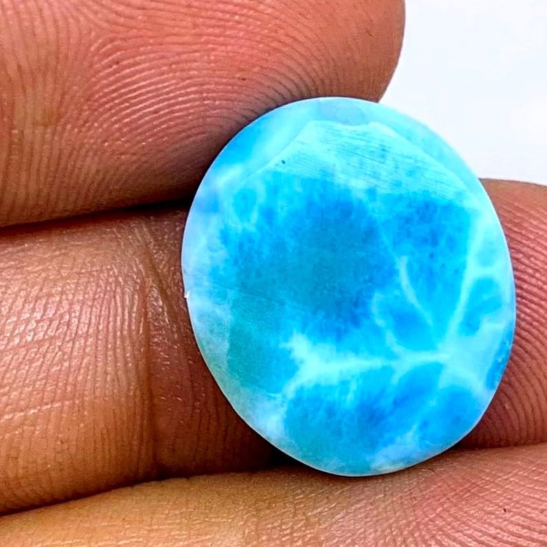 Larimar naturel gemme ovale pour fabrication de bijoux pendentif - 5