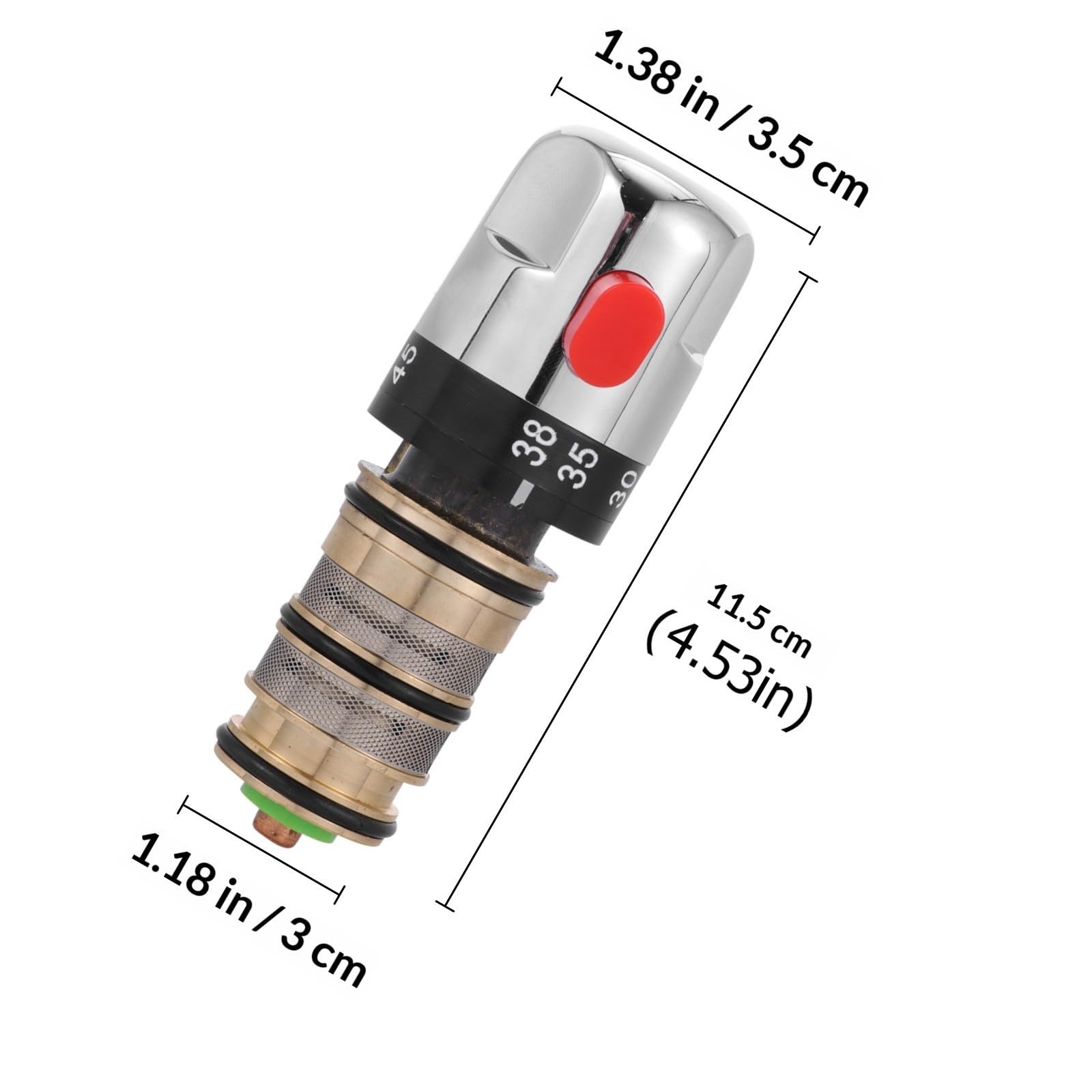 INOOMP Cartucho Termostático de Cobre para Grifo Bañera y Ducha Control de Temperatura Preciso y Resistencia a Presión de 12 Kpa para Uso en Baños