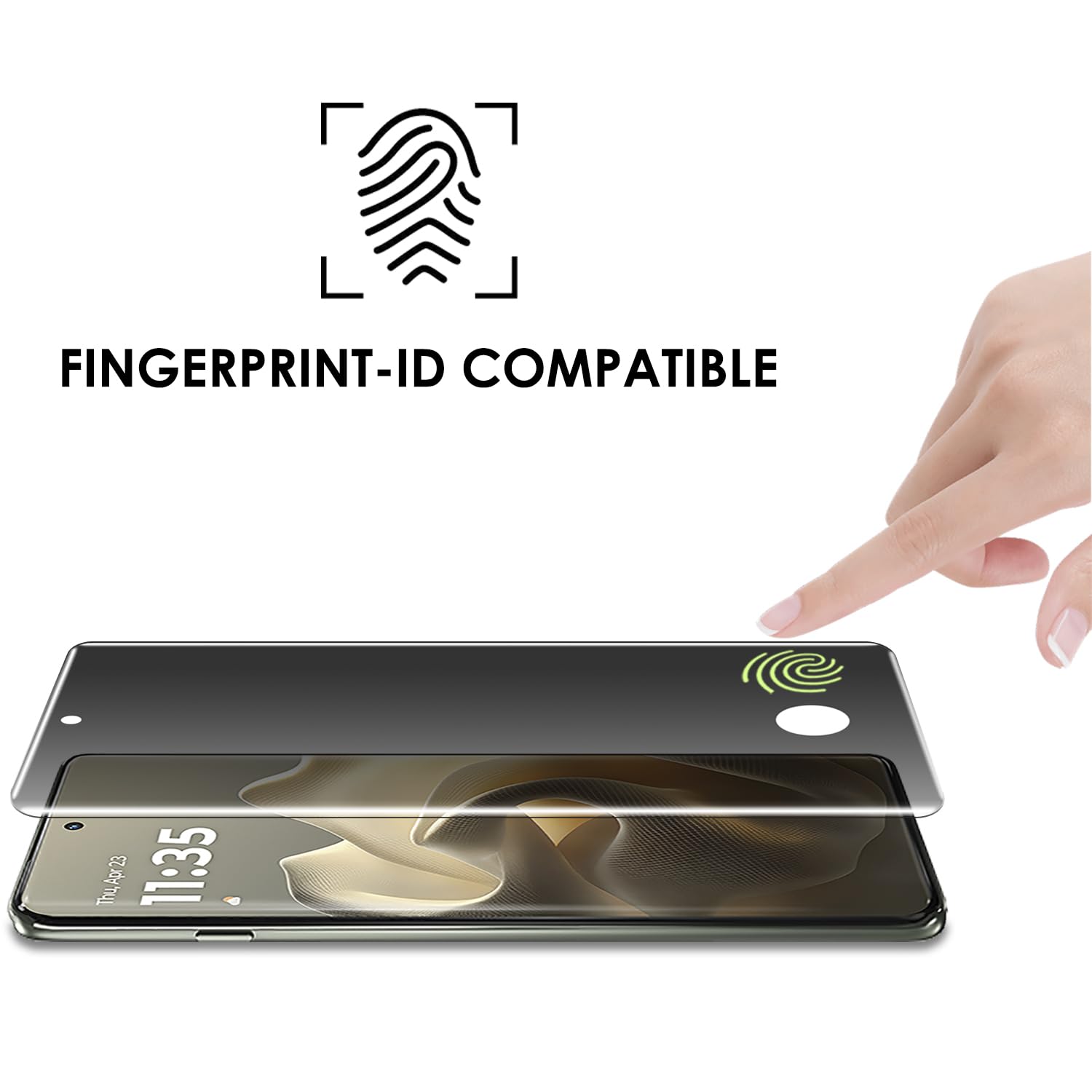 Protector de pantalla de privacidad para Motorola Edge 60/60 Fusion / 60 Pro, juego de 3 unidades, antiespía, cobertura de borde a borde, compatible con identificación de huellas dactilares