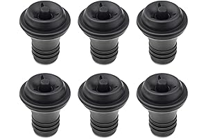 Vacuum Wine Bottle Caps 6 Stoppers - Reusable Wine Accessories