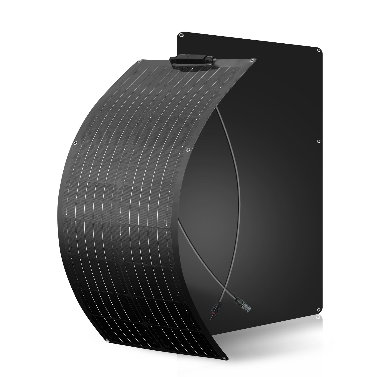 Flexible Solar Panel 50W Black 19.8V Monocrystalline Flexible Solar Module for 12V Batteries Solar Panel for Flat Roof Roof Balcony Home Pv Module