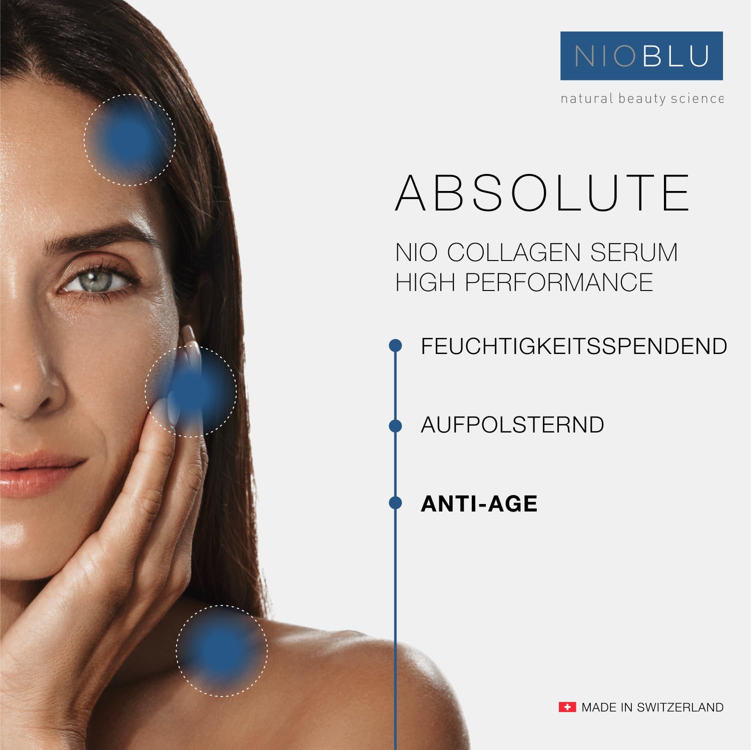 Nio-Serum Collagen 30 ml – Mit Niosoma NIO-ACTIVE – Feuchtigkeitsspendendes, regenerierendes und revitalisierendes Serum für reife Haut