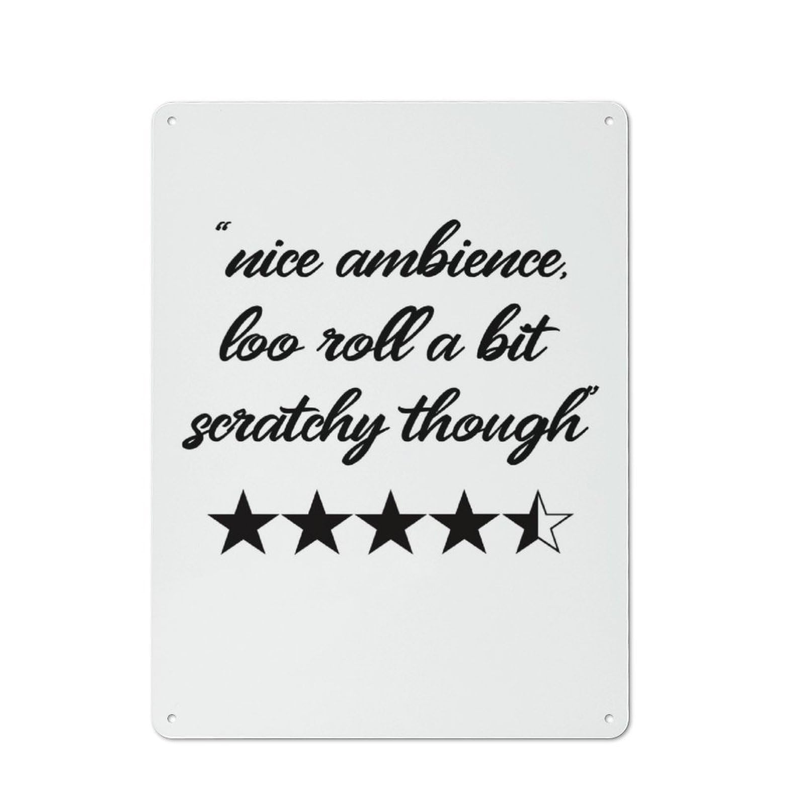 Junmoney Bathroom Review Tin Wall Plaque 40X30cm With For Hallway Wall, With Clear Retro Wall Decor Character