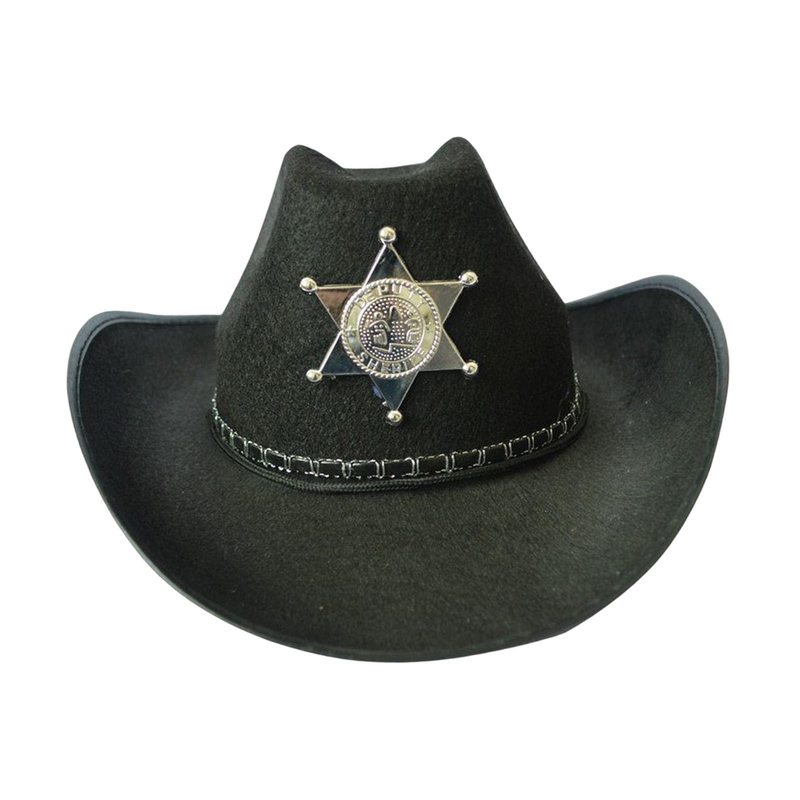ZOOMELLA Women Men Western Cowboy Hat Sun Hat with String Jazz Hat Gentleman Hat Black|Hats & Headgear|Clothing Shoes & Accessories-picture-48