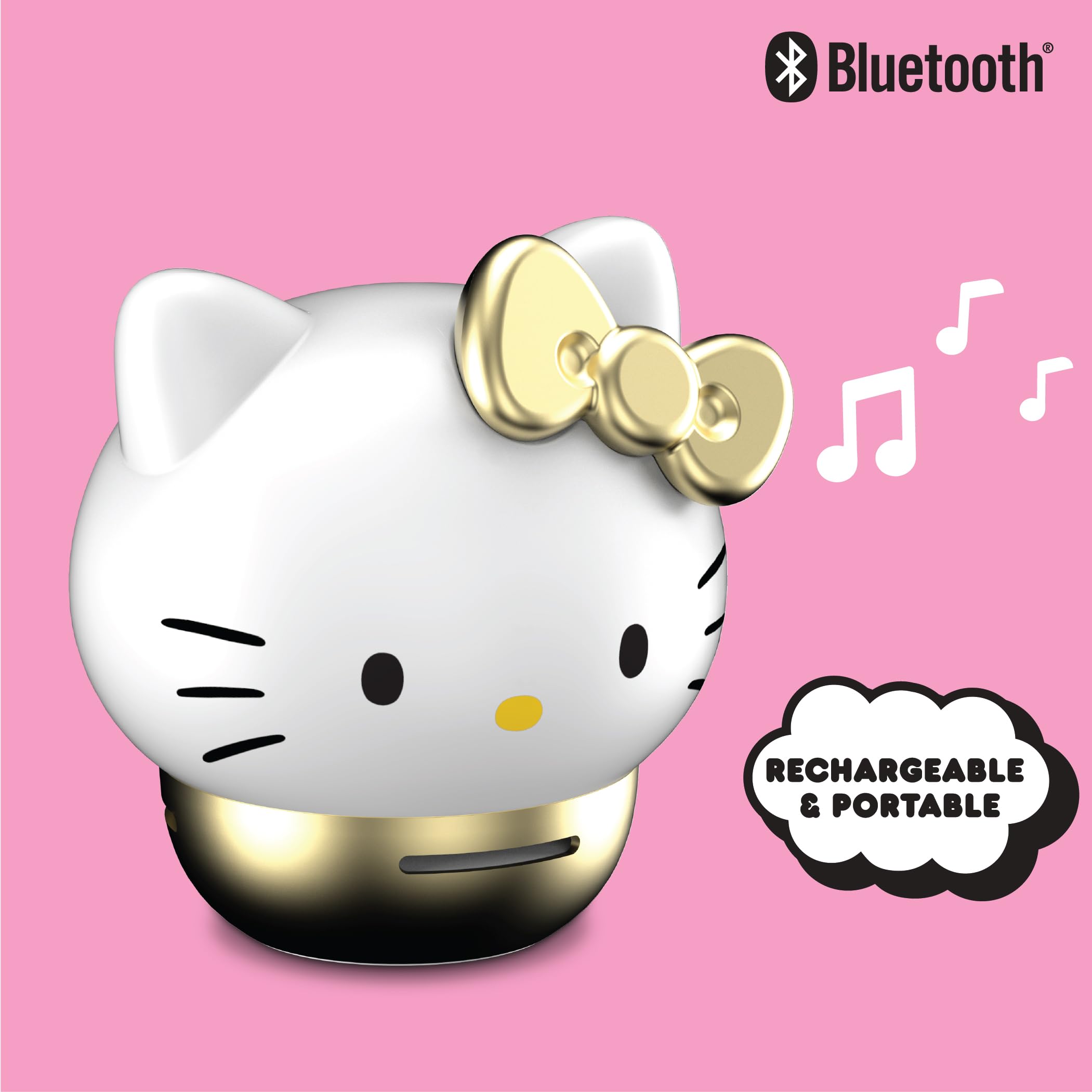 Hello Kitty - Mini altoparlante per karaoke a LED, wireless, con microfono Bluetooth, colore rosa, luci che cambiano colore - Giochi e Prodotti per l'Età Evolutiva