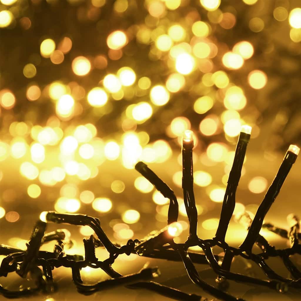 Guirlande lumineuse LED 400 LED blanc chaud 7,4 m PVC pour décorations de Noël, fêtes, mariages, décoration intérieure et extérieure, avec 8 effets de lumière, source d'alimentation USB