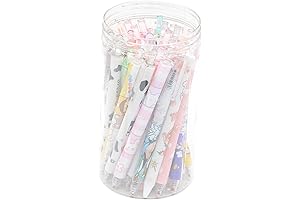 30-Pack of YIKANGHENG Cute Pens with Pen Holder
