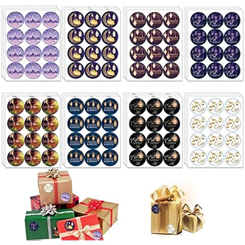 480Pcs Eid Mubarak Stickers for Decoration Cover