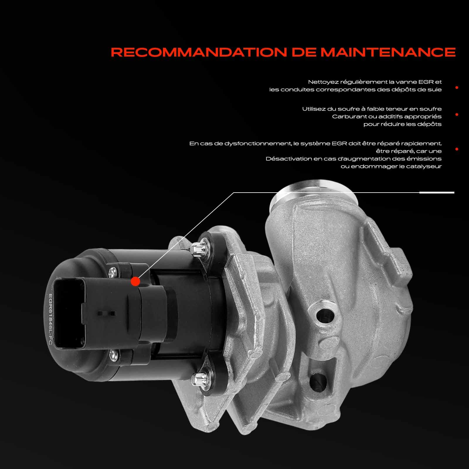 Frankberg Vanne EGR de recirculation des gaz d'échappement 1618.N8 | Compatible avec: 23h07 PN, Fourgonnette Fiesta V, C1 PM PN, Bipper AA, Fiesta V JD JH, berline 206, Fourgonnette 206