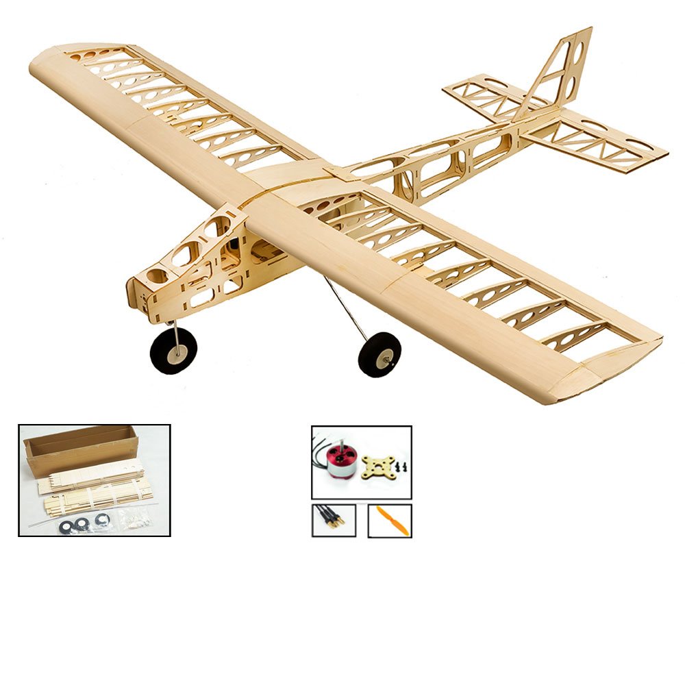 T25 Balsawood Airplane Building Kit Cloud Dancer 1300mm Wingspan Need to Built Airplane Basswood 4CH Radio Controlled Laser-Cutting Aeroplane KIT Un-Assembled Flying Model (T2502)