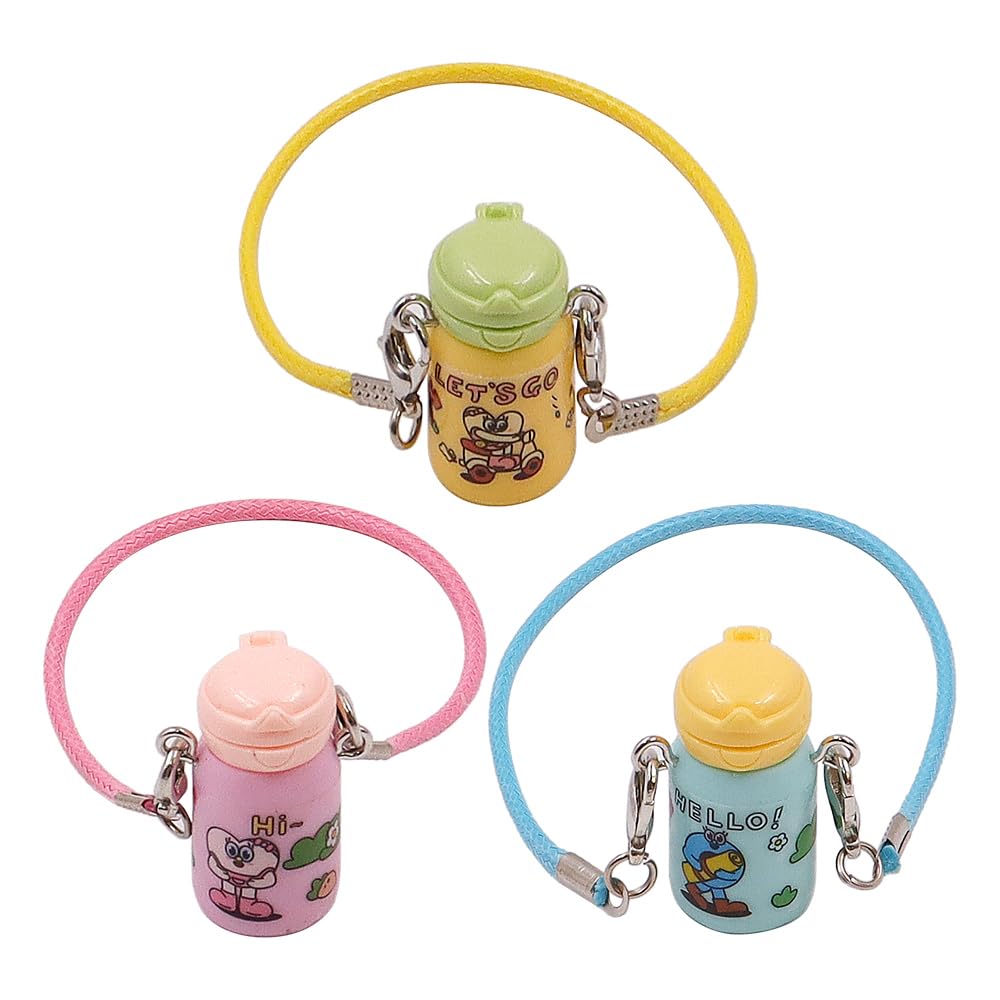 Ieron Set of 3 Dolls House Miniature Resin Insulated Bottles, 1/12 Scale Dollshouse Accessories Insulated Bottle Model