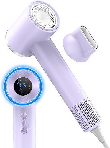 OSOU Secador de pelo profesional de alta velocidad, secador de soplado iónico negativo con motor sin escobillas de 110000 RPM, ligero y bajo ruido,