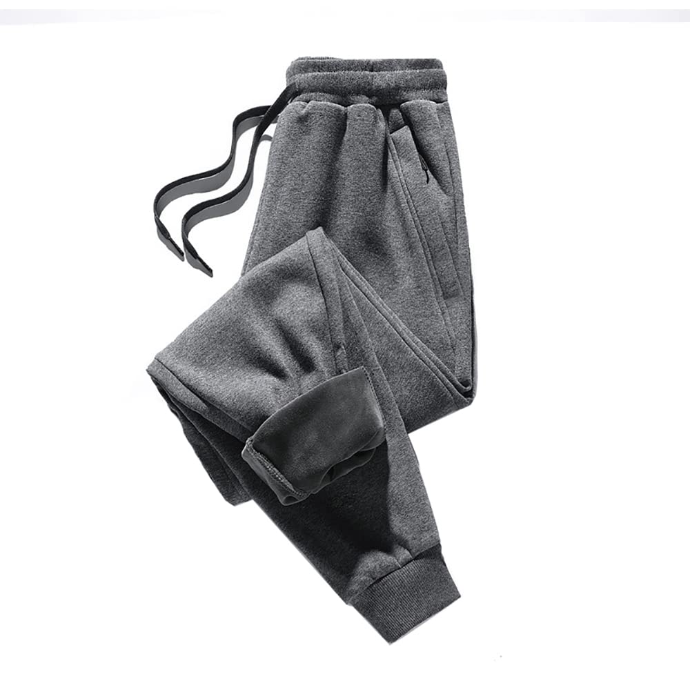 AbalacocoBig Boys' Men's Pants Winter Fleece Thick Pants Soft Thermal Sweatpants Sport Jogger Trousers 12T-AdultXL