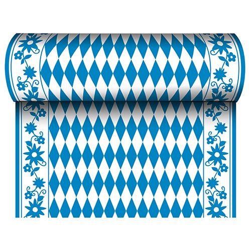 PAPSTAR 6 Tischläufer stoffähnlich Airlaid 24mx40cm Bayrisch Blau 84495