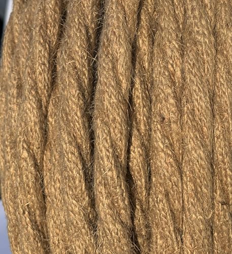 10 Meter 3 - adrig Textilkabel Stoffkabel Pendelleitung Lampenkabel Textile Cable gedreht 3x1,5 3G1,5 Jute