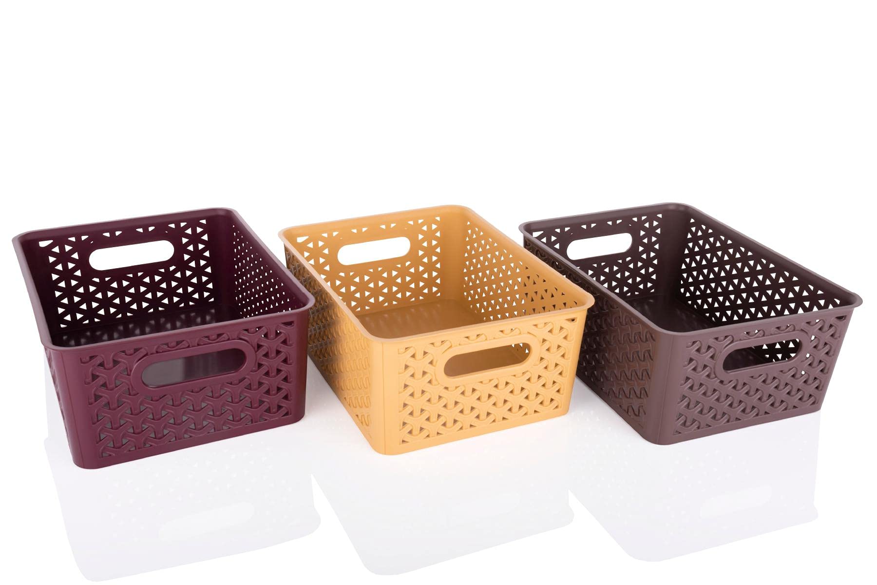 LEAWALL 3 Pieces Medium Size Multipurpose Storage Basket