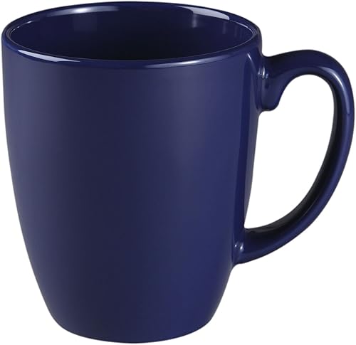 CORELLE Livingware - Taza de cerámica de 11 onzas, color azul cobalto (juego de 4 tazas), 4 unidades, azul