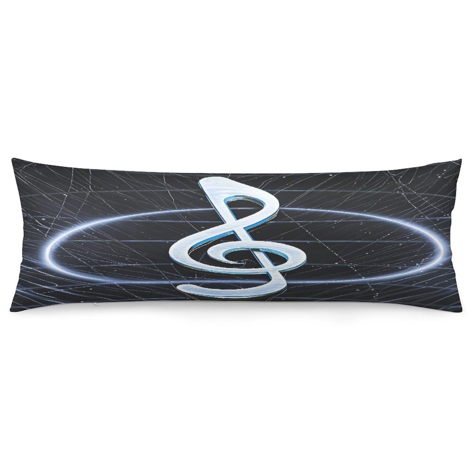 Musical Note Pillowcase Decorative Body Pillow Cover Soft Full Long Pillow Case Breathable Large Body Pillowcase Cute Cozy Pillow Sham for Bed Couch Sofa 18.9 X 53 Inch